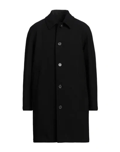 Lardini Man Overcoat & Trench Coat Black Size 38 Wool, Polyester, Elastane In Black