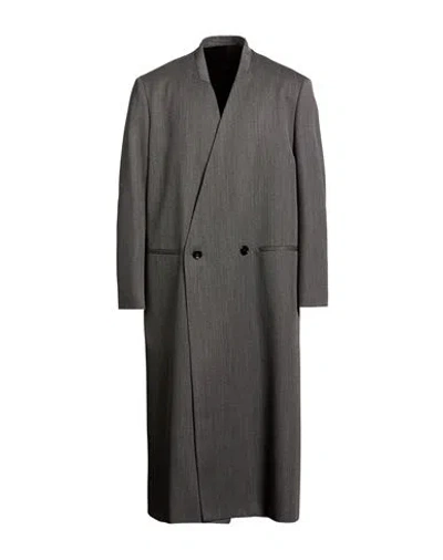 Lardini Man Overcoat & Trench Coat Charcoal Size 38 Virgin Wool In Gray