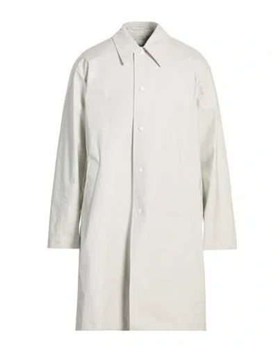 Lardini Man Overcoat & Trench Coat Ivory Size 40 Cotton, Polyurethane, Polyamide, Elastane In White