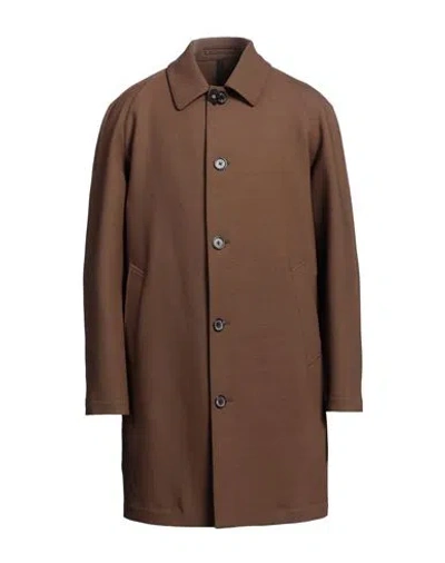 Lardini Man Overcoat & Trench Coat Khaki Size 44 Wool, Polyester, Elastane In Beige