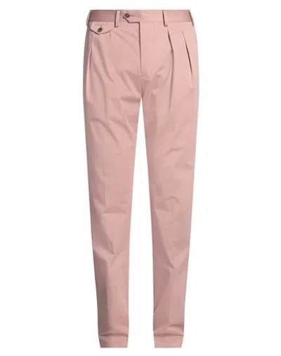 Lardini Man Pants Antique Rose Size 36 Cotton, Elastane In Pink