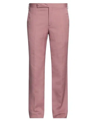 Lardini Man Pants Antique Rose Size 38 Viscose, Silk In Pink