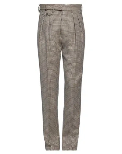 Lardini Man Pants Beige Size 30 Wool In Brown