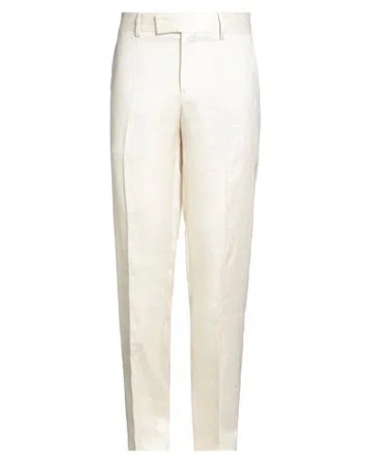 LARDINI LARDINI MAN PANTS BEIGE SIZE 36 LINEN