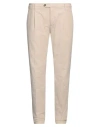 Lardini Man Pants Beige Size 38 Cotton, Elastane In Neutral