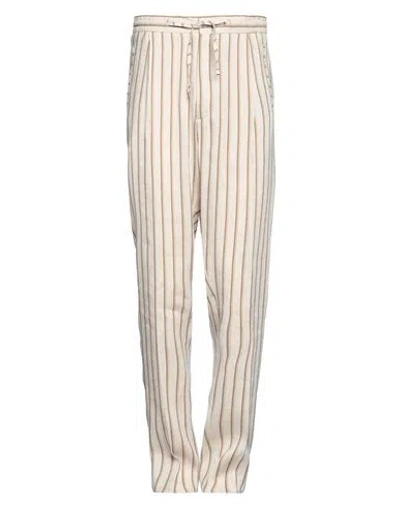 Lardini Man Pants Beige Size 38 Linen, Lycra