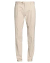 Lardini Man Pants Beige Size 40 Cotton, Elastane In Sand