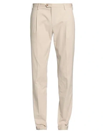 Lardini Man Pants Beige Size 40 Cotton, Elastane In Sand
