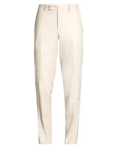 Lardini Man Pants Beige Size 40 Linen, Viscose, Elastane In Neutral