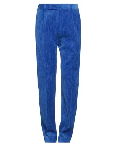 Lardini Man Pants Bright Blue Size 30 Cotton, Elastane
