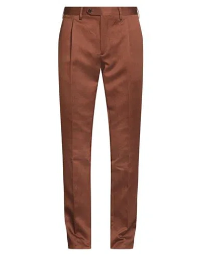 Lardini Man Pants Brown Size 38 Cotton