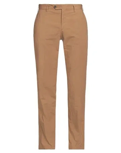 Lardini Man Pants Camel Size 30 Cotton, Elastane In Beige