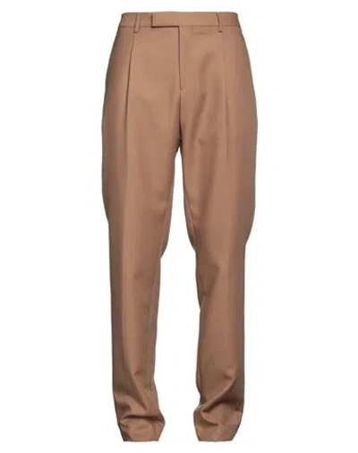 Lardini Man Pants Camel Size 34 Wool, Mohair Wool