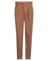 Lardini Man Pants Camel Size 36 Cotton, Wool In Brown