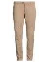 Lardini Man Pants Camel Size 38 Cotton, Elastane In Sand