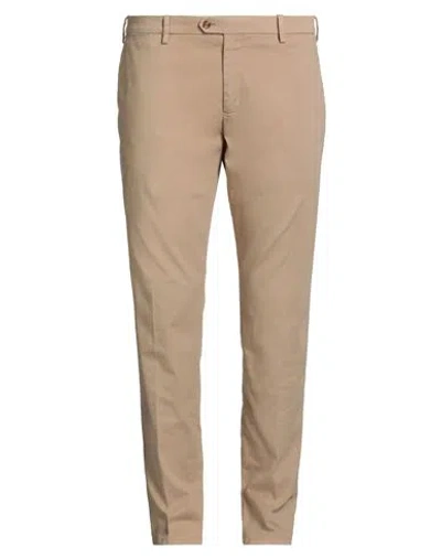 Lardini Man Pants Camel Size 38 Cotton, Elastane In Sand