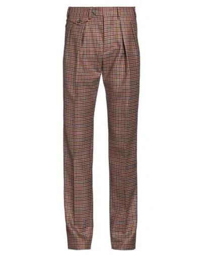 Lardini Man Pants Camel Size 38 Wool In Brown