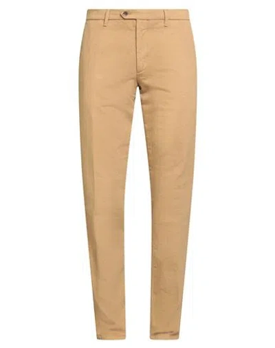 Lardini Man Pants Camel Size 40 Cotton In Brown