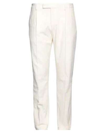 Lardini Man Pants Cream Size 36 Viscose In White