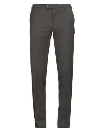 Lardini Man Pants Dark Brown Size 40 Polyester, Wool, Elastane