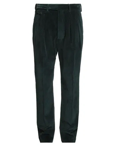 Lardini Man Pants Dark Green Size 40 Cotton, Elastane