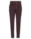 Lardini Man Pants Plum Size 34 Cotton, Elastane In Purple