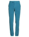 Lardini Man Pants Deep Teal Size 34 Cotton, Lyocell, Elastane In Blue