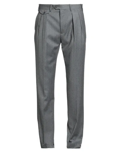 Lardini Man Pants Grey Size 38 Wool, Cashmere, Elastane In Gray