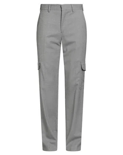 Lardini Man Pants Grey Size 38 Wool, Elastane In Gray