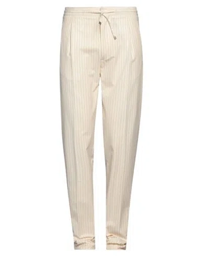 Lardini Man Pants Ivory Size 34 Cotton