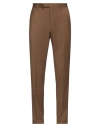 Lardini Slim-fit Virgin Wool-twill Trousers In Brown