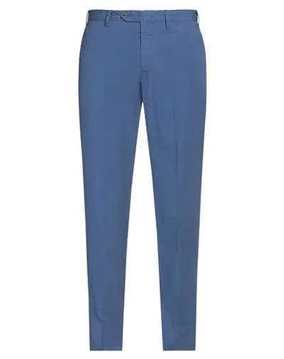 Lardini Man Pants Light Blue Size 32 Cotton, Elastane In Blue