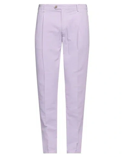 Lardini Man Pants Lilac Size 40 Linen, Cotton In Purple