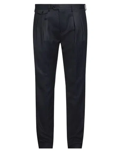 Lardini Man Pants Midnight Blue Size 38 Wool, Silk