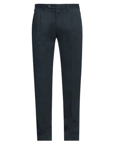 Lardini Man Pants Midnight Blue Size 38 Cotton, Linen, Elastane