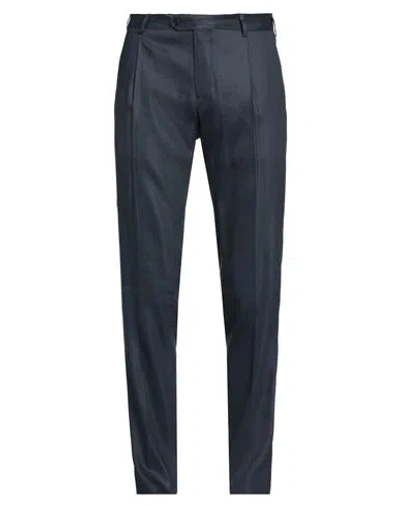 Lardini Man Pants Midnight Blue Size 40 Linen, Viscose, Elastane