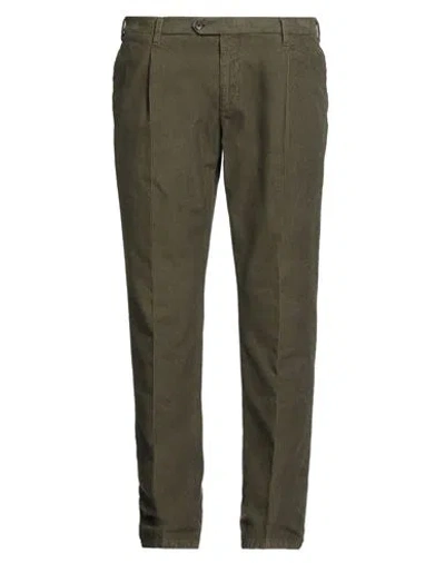 Lardini Man Pants Military Green Size 38 Cotton