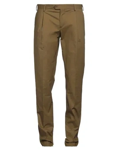 Lardini Man Pants Military Green Size 38 Cotton, Elastane
