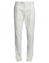 Lardini Man Pants Off White Size 40 Cotton, Elastane