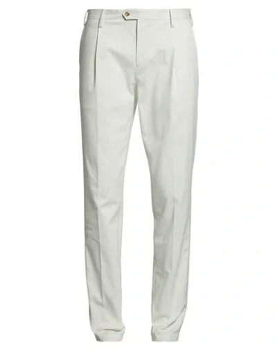 Lardini Man Pants Off White Size 40 Cotton, Elastane