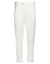 Lardini Man Pants Off White Size 40 Cotton, Lyocell, Elastane