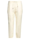 Lardini Man Pants Pastel Yellow Size 38 Linen