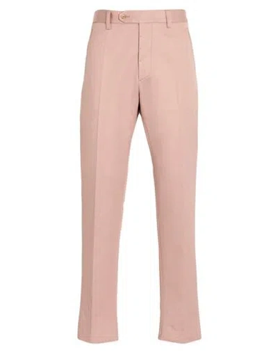 Lardini Man Pants Pink Size 34 Cotton, Linen