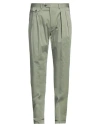 Lardini Man Pants Sage Green Size 38 Cotton, Elastane In Sage Green