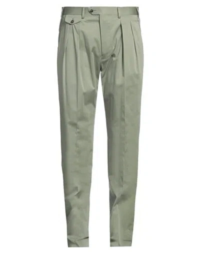 Lardini Man Pants Sage Green Size 38 Cotton, Elastane