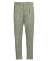 Lardini Man Pants Sage Green Size 40 Cotton, Lyocell, Elastane In Sage Green