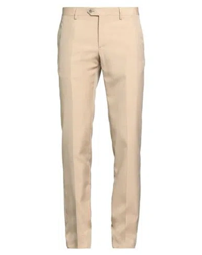 Lardini Man Pants Sand Size 34 Wool, Elastane