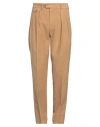Lardini Man Pants Camel Size 34 Cotton, Elastane In Beige