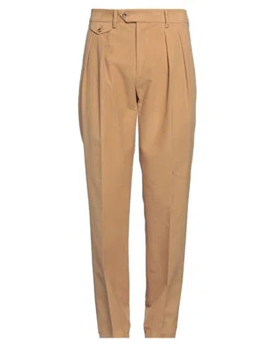 Lardini Man Pants Camel Size 34 Cotton, Elastane In Beige