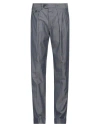 Lardini Man Pants Slate Blue Size 28 Cotton, Cashmere